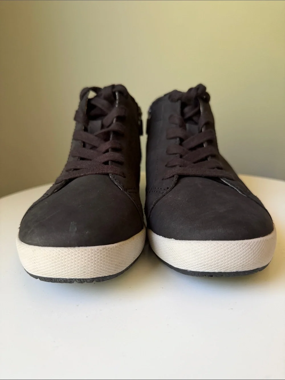 Dansko Onyx Black Milled Nubuck High Top Sneaker Booties Side Zip Comfort Size38